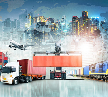 Global business logistics import export background and container cargo freight ship transport concept